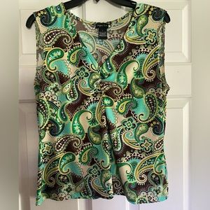 Sleeveless Blouse - bright funky paisley